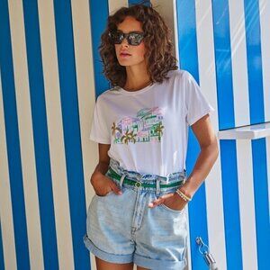 NWT ESQUALO Paperbag Mom Style Denim Jean Shorts